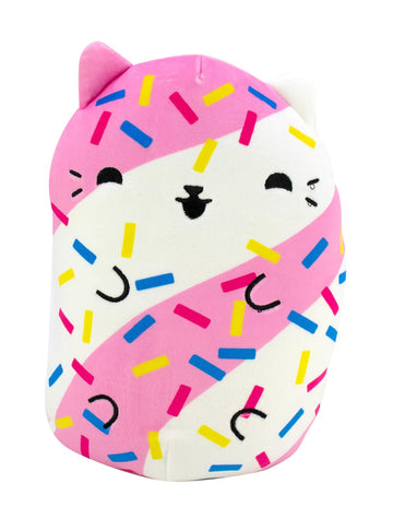 Cats Vs Pickles - Jumbo - Pawberry Twist - 8' Super Soft And Squishy Bean-Filled Weighted Stuffed Animals - Great For Kids, Boys, & Girls - Collect As Desk Pets, Fidget Toys, Or Sensory Toys. (V1068)