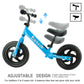 Birtech Balance Bike For 2-5 Year Old, 12 Inch Toddler Bike No Pedal Training Bicycle With Adjustable Seat Height, Airless Tire (Light Blue)