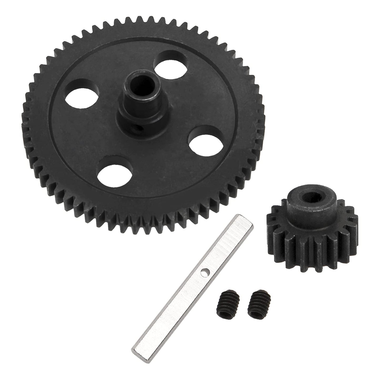 ShareGoo Metal Spur Diff Differential Main Gear 62T & 17T Pinion Motor Gear Center Reduction Compatible with WLtoys 12428 12423