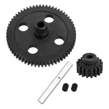 ShareGoo Metal Spur Diff Differential Main Gear 62T & 17T Pinion Motor Gear Center Reduction Compatible with WLtoys 12428 12423