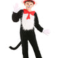 Cat In The Hat Kids Costume Medium Black