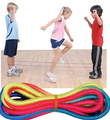 Chinese Jump Rope (3 Packs) Elastic Skipping Rope Game For Kids & Adults| Colorful Stretchy Jump Rope For Kids, Girls And Boys. Party Favor. Physical Education Equipment | 733-3S