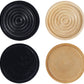 WE Games Wooden Checkers Pieces - 2" Natural & Black Stained, Stackable Ridges with Drawstring Bag - Replacement Game Pieces