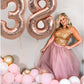 Toniful 40 Inch Large Rose Gold Number 50 Balloons Giant Digital 50 Helium Balloons, Foil Mylar Big Number Balloons For 50Th Bir