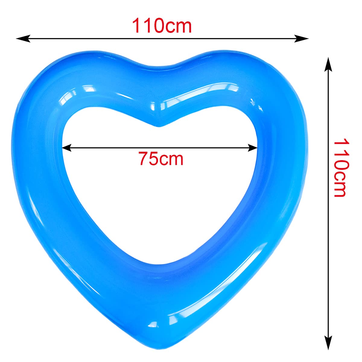mature-themed Heart Float mature-themed Heart Pool Floats  Water Fun Beach Party Toys for Aults Birthday Scene Layout Props.(47 in Blue)
