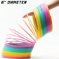 Liberty Imports 6 Jumbo Rainbow Coil Spring - Giant Classic Novelty Toy, Big Fun Large Magic Walking Magic Spring for Fidget and