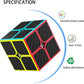 Roxenda 2X2X2 Speed Cube, 2 By 2 Magic Cube Smooth Puzzle Cube 50Mm (Carbon Fiber)