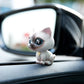 YGMONER Cat Bobblehead Ornament - Gray Resin Shake Head Decoration (Siamese) Model mgygs50269 for Car Dashboard