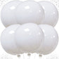 Katchon, Round White Mylar Balloons - 22 Inch, Pack Of 6 | White 4D Balloons, White Foil Balloons For Baby Shower | Metallic White Balloons For White Birthday Decorations | White Metallic Balloons