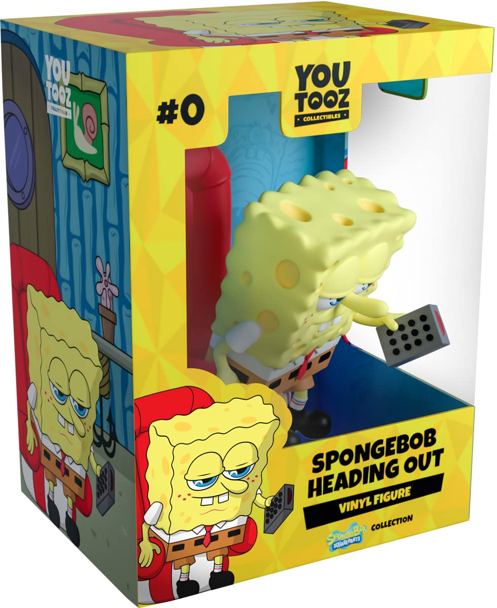 Youtooz Spongebob Heading Out 3 inch Vinyl Figure, Funny Internet Meme Figure Spongebob Collection Based on Internet Meme Headin