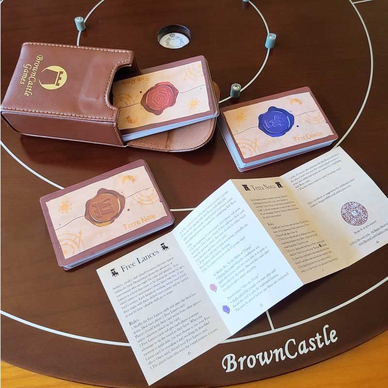 Browncastle Crokinole Imperium, 3 Deck Crokinole Card Game