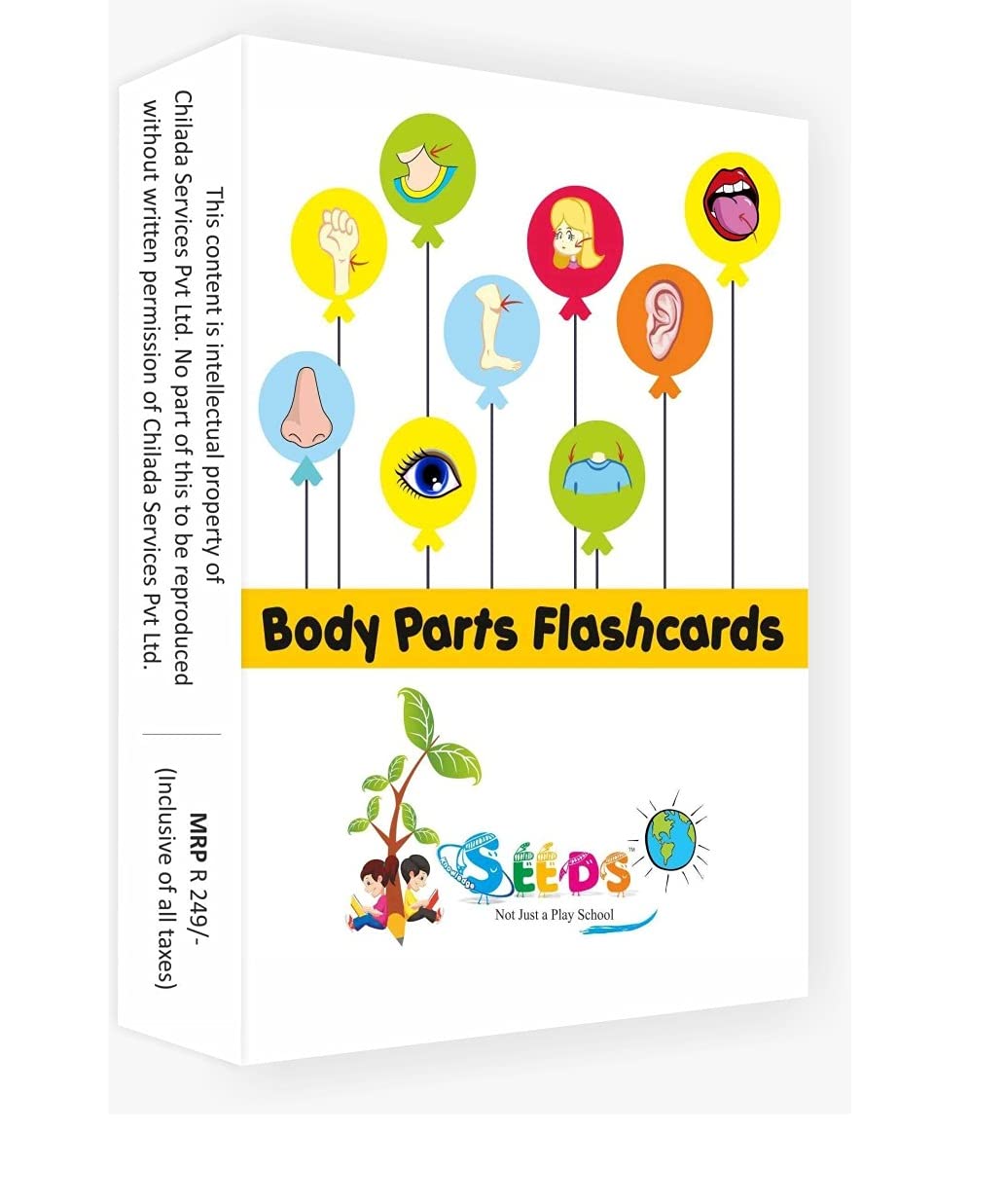Playwayshop | Body Parts Flash Cards For Kids | Action Learning Cards | 30 Laminated & Reusable Cards | Childhood Education | 1