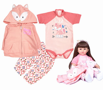 24 Inch Newborn Reborn Baby Doll Girl Clothes Accessories For 22-24 Inch Reborn Toddler Girl Dolls Clothes……
