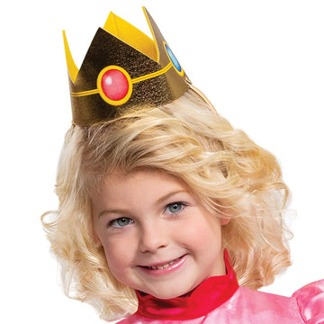Disguise Princess Peach Costume Dress, Nintendo Super Mario Bros Dress Up Outfit For Girls, Toddler Size Medium (3T-4T), Pink
