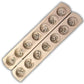 Paljji Handicrafts Vamana Guntalu/Pallanghuzi/Mancala Wooden Board Game With Sea Shells, Storage Bag (Neem Wood Natural Finished