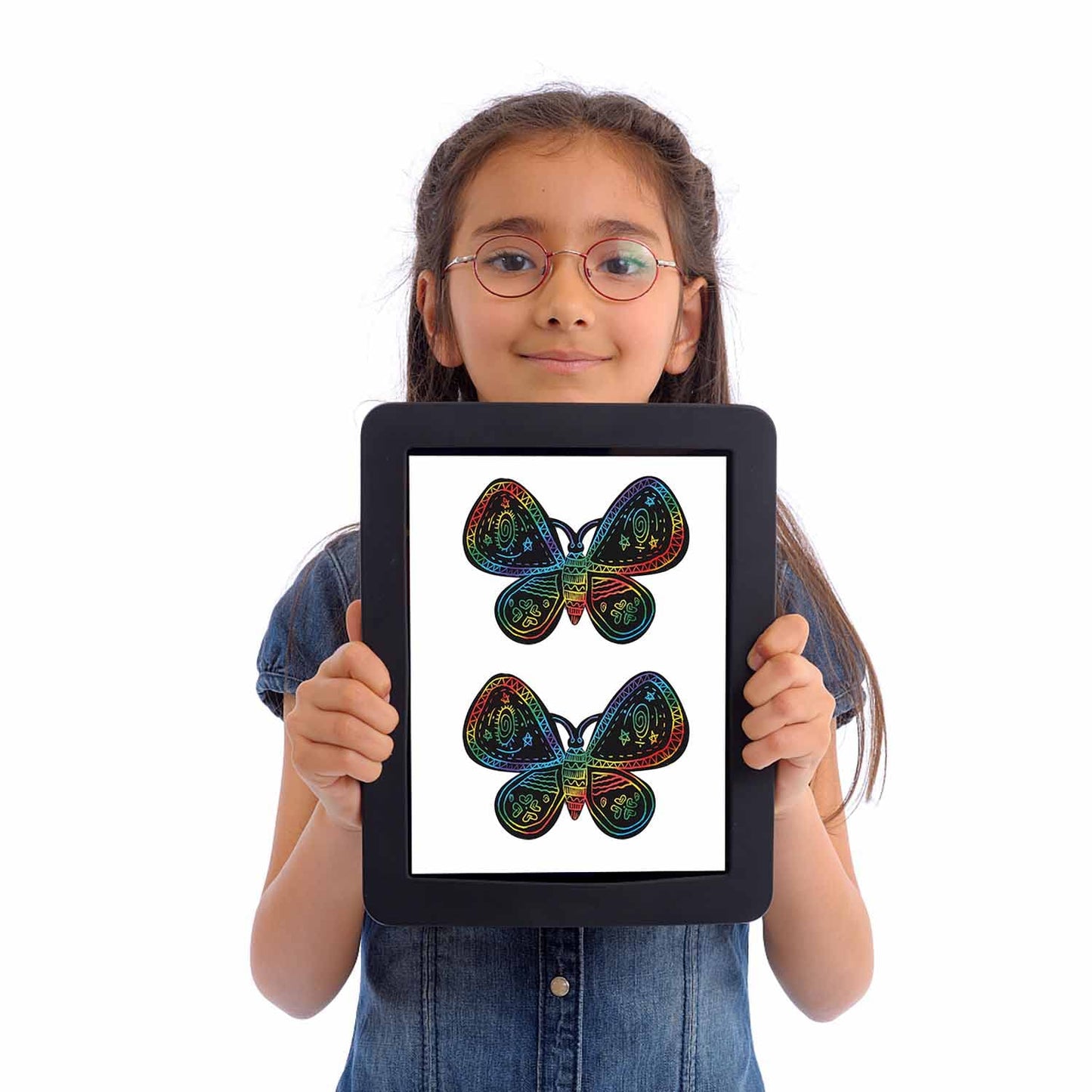 Kukiwhy 24 PCS Rainbow Spring Butterfly Crafts Scratch Cards,Party Favors DIY Birthday Gift Supplies for Kids, 12 Styles