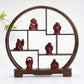Brabud Feng Shui 2In Red Resin Laughing Buddha Statue Figurines Set Of 6 Bs001