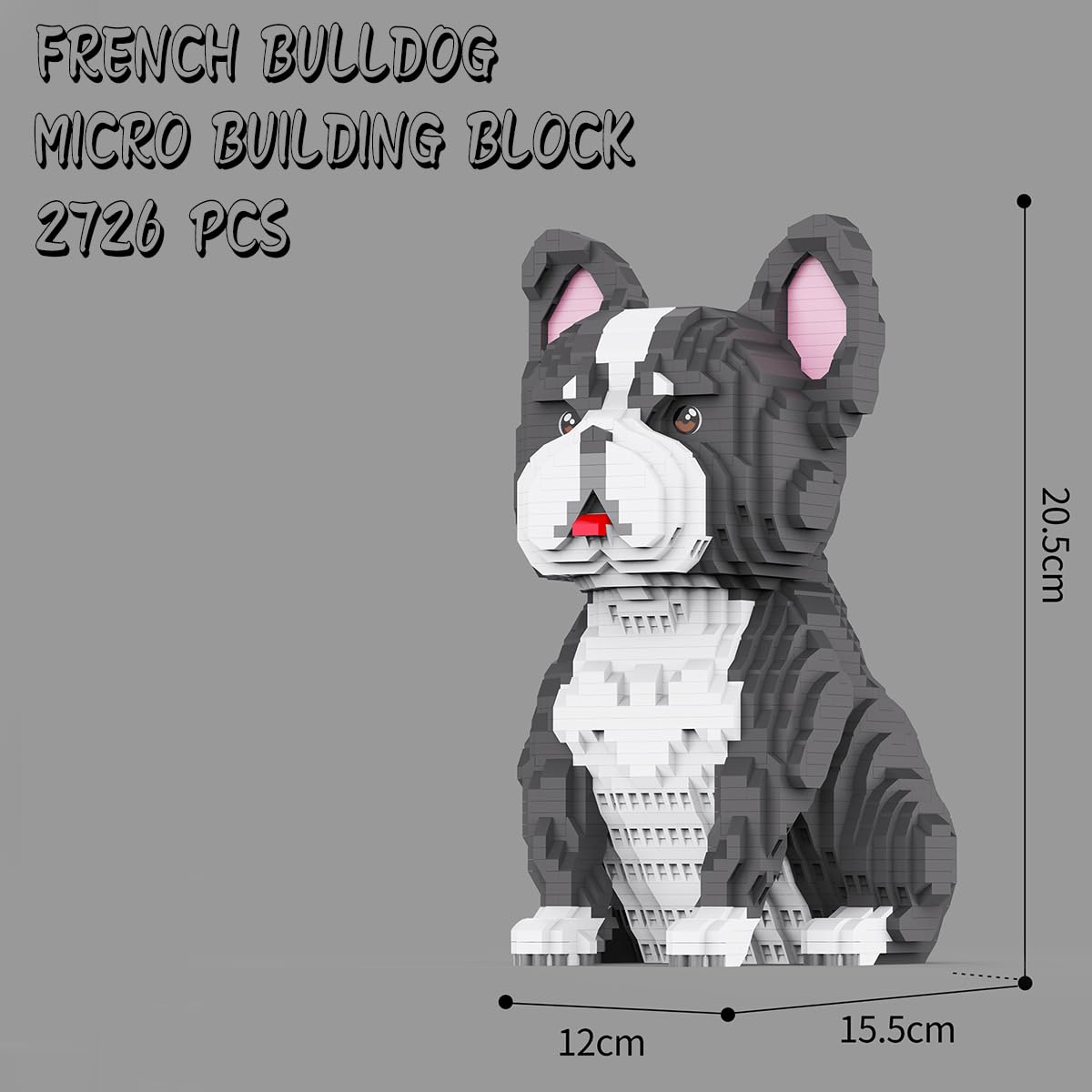 HONLANCH Animal Dog Series French Bulldog Micro Building Blocks Set(2726PCS) Gift for Adults and Kids