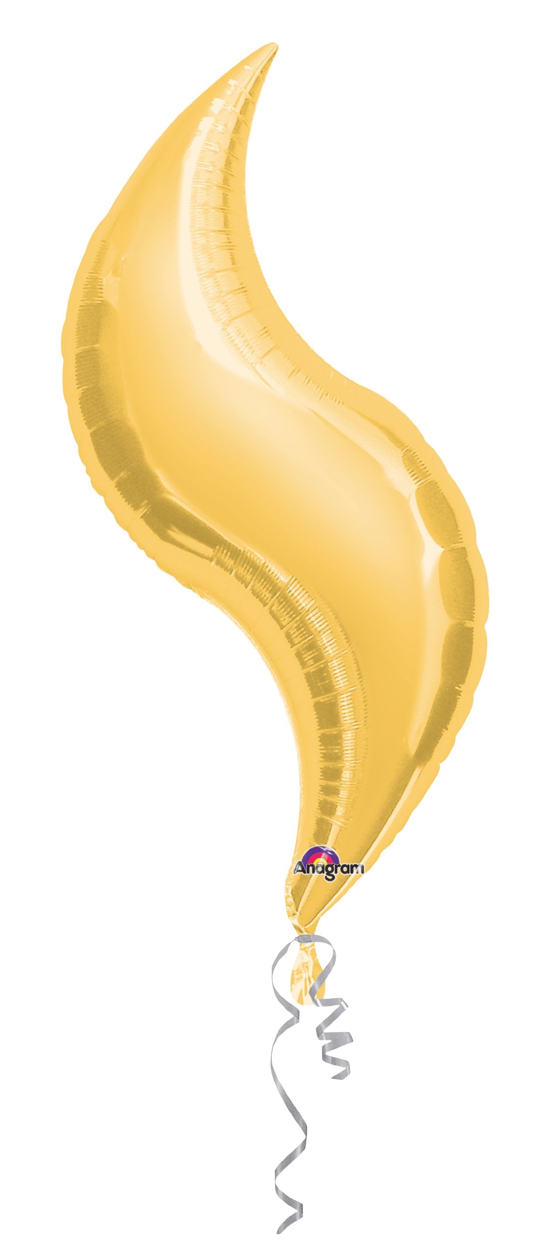 Anagram International Curve Flat Foil Balloon, 42', Gold