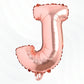 Flyloons Rose Gold J Letter Foil Balloon Alphabets Balloons Perfect for Birthday Decoration Items, Anniversary, Bachelorette, We