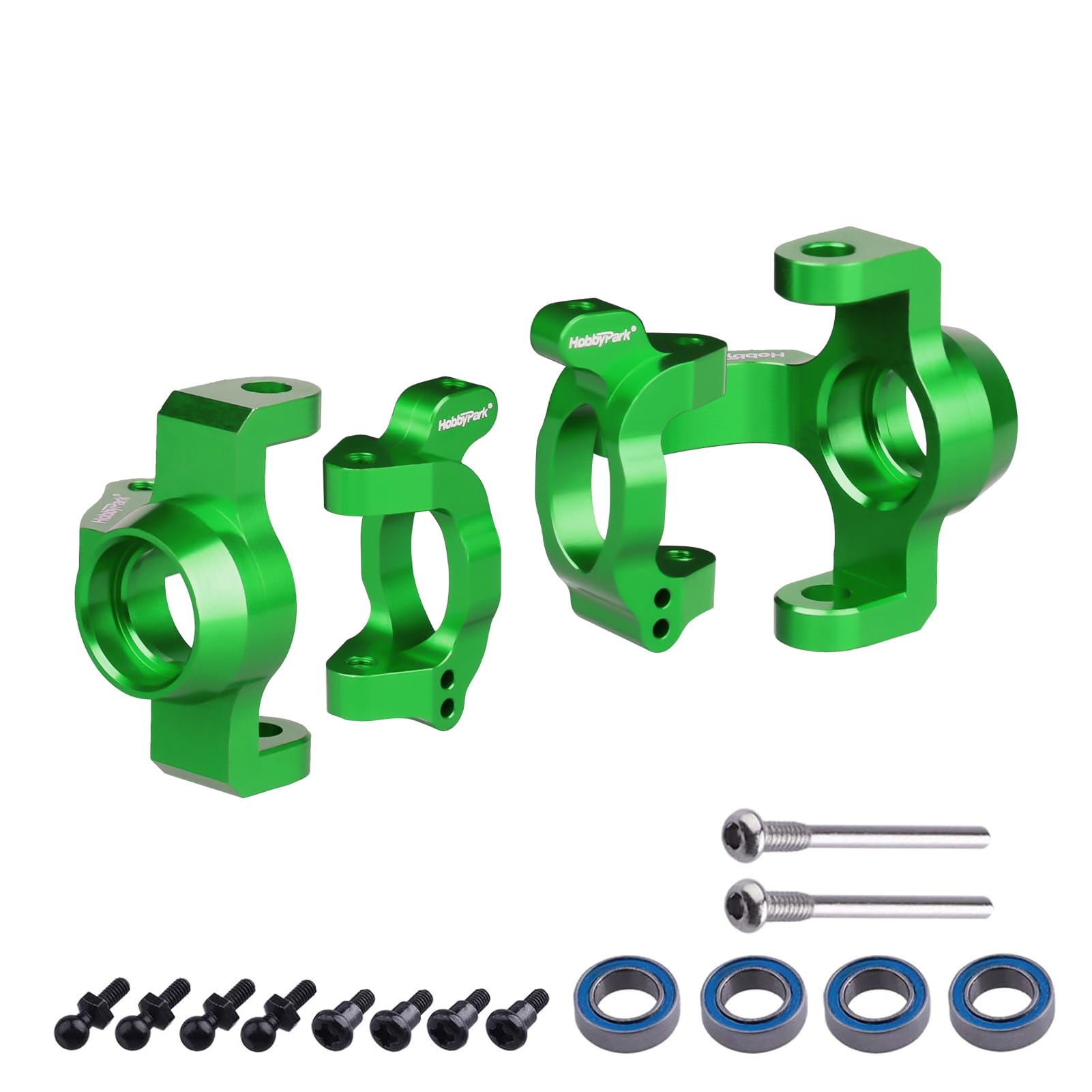 HobbyPark Aluminum Caster Blocks (c-hubs) & Steering Block Front Knuckles for Traxxas 1/18 LaTrax Teton Desert Prerunner Rally, 