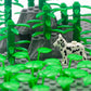 Brotex Plants Tree Accessories Jungle - Botanical Parts Bricks Flower Leaf Forest Flower Plants Pieces Building Blocks Set, Animals Farm Squirrel Birds Grass Garden House Toy (Without Baseplate)