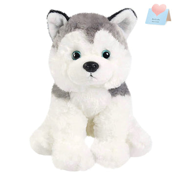 Bstaofy 12'' Husky Stuffed Animal Realistic Puppy Dog Soft Plush Toys Adorable Birthday Valentines Christmas Festivals Gifts For