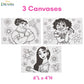 Innovative Designs Disney Encanto Canvas Paint Set for Kids with 3 Canvases, Acrylic Paint, Paintbrush, & Easel