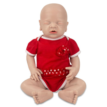 Ivita 16 Inch Sleeping Realistic Full Silicone Baby Doll Reborn Lifelike Newborn Real Life Baby Dolls For Kids Birthday Gifts -