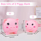 Piggy Bank For Kids Girls, Unbreakable Money Saving Bank With Flower Alphbet Sticker To Diy Piggy Money Bank