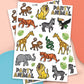 xo, Fetti Jungle Temporary Tattoos for Kids - 30 styles  Zoo, Boys + Girl Craft, Birthday Party Supplies, Baby Shower