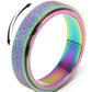 Anxiety Ring For Women Fidget Spinner Ring Fidget Toys Adults Titanium Stainless Steel Thumb Ring 6Mm Wide Rainbow Size 10