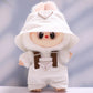 17cm Clothes Set(NO Doll), Hat & Overalls Set for 17cm Accessories Suit, Cute Clothes for Dress up Unique Style (White)