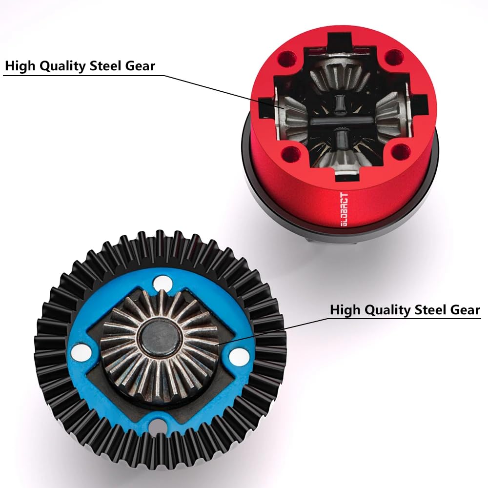 GLOBACT Steel 43T Differential Active F/R Diff Set with 10T Input Gear for Arrma 1/7 Infraction Felony Limitless Fireteam Mojave