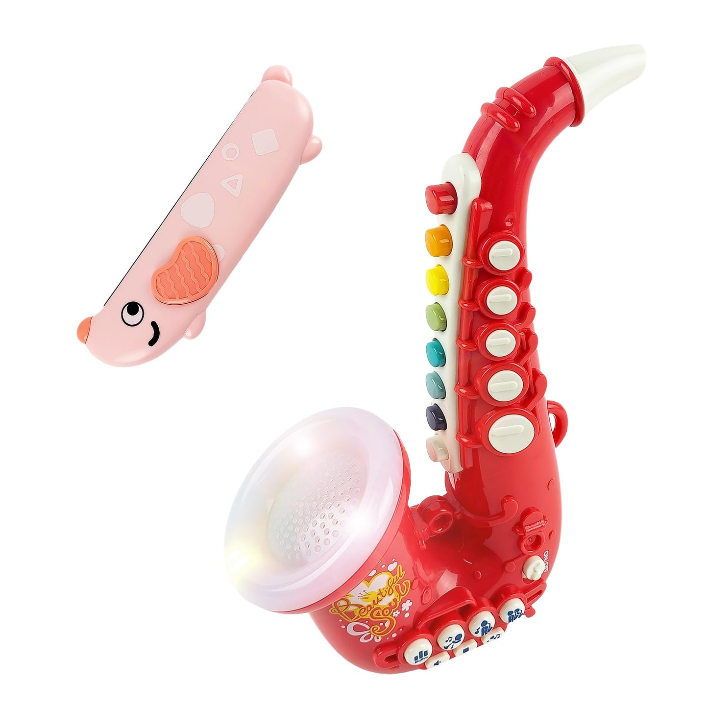 IIROMECI Toy Saxophone with Light & Sound, Toy Harmonica for Kids, Early Educational Toy Musical Instrument Toys for Toddlers Gi