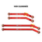 INJORA High Clearance Front 4 Links Set for SCX24 Gladiator Dodge Power Wagon 1/24 RC Crawler Car Axial, 8PCS (Red)