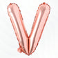 Flyloons Rose Gold V Letter Foil Balloon Alphabets Balloons Perfect for Birthday Decoration Items, Anniversary, Bachelorette, We