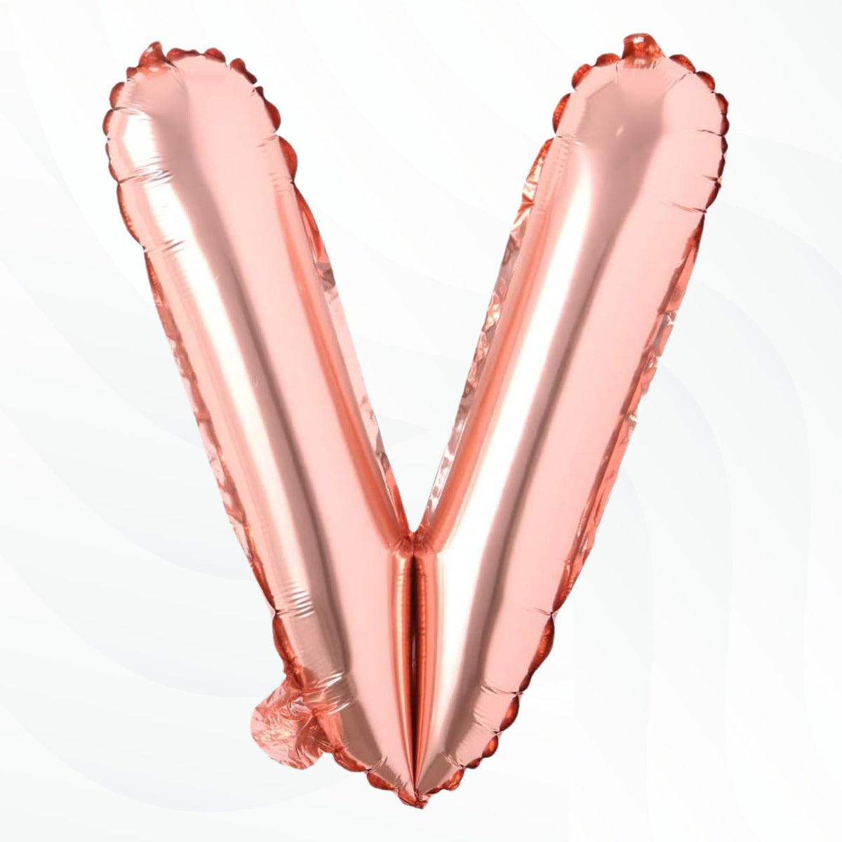 Flyloons Rose Gold V Letter Foil Balloon Alphabets Balloons Perfect for Birthday Decoration Items, Anniversary, Bachelorette, We