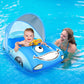 Laycol Baby Pool Float With Upf50+ Adjustable Canopy,Car Shaped Baby Swimming Float,Infant Baby Floatie,Toddler Pool Float For Baby 3-36 Months