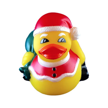 3' Santa Claus Rubber Duck [Sealed Hole, No Mildew] - Baby Safe Bathtub Bathing Toy