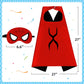 Mizzuco Dress Up Capes For Kids Superhero Cloak With Mask And Waistband Halloween Costumes And Party Dress Up(Red)