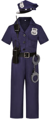 Kakalver Kids Police Officer Costume Girls Cop Costume For Halloween Police Dress Up Party Police Gifts