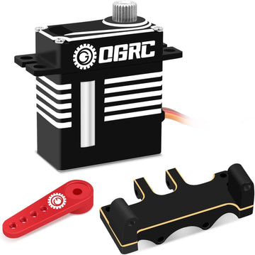 Ogrc Digital Steering Servo With Brass Servo Mount And Servo Horn For Axial 1/24 Scx24 C10 Jlu Bronco Deadbolt Gladiator Rc Craw