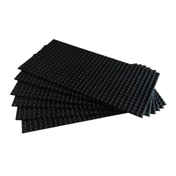 Taken All Building Bricks Block Base Plates - Black 6 Pack Of 5 X 10'' Baseplates - Tight Fit With Major Brick Sets