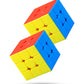 Cfmour 2 Pack 3X3 Speed Cube Set - Moyu Meilong 3C, Stickerless Magic Cubes Bundle 3X3X3- Fast Smooth Turning Vivid Colour Puzzle Game Brain Toy For Kids And Adult