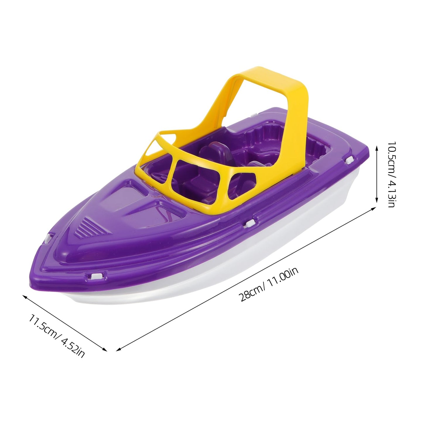 Toddmomy Floating Bath Boat 11 - Plastic Toddler Tub Toy with Non-Scratch Color Learning Fun Bath Time Toy for Kids Toddlers Bab