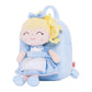 Gloveleya Toddler Backpack For Girls Kids Backpacks Soft Girl Toys Plush Baby Girl Gifts With Plush Princess Alice Doll Blue 9''
