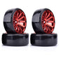 RC Plastic Wheel and Tire Set,WONFAST RC Drift Car 63mm Hard Tyres 12mm Hub Wheel for 1/10 On-Road Drifting Car Parts for HSP Ta