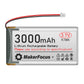 MakerFocus 1pcs 3.7V 3000mAh Lithium Polymer Rechargeable Battery 1S 1C LiPo Battery with Protection Board Insulated Rubber Tape