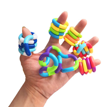 Sensory Fidget Toys - 6Pcs Multicolor Twisty Fidget Toys For Adults,Boys,Girls For Relaxation,Anxiety Stress Relief,Decompression-Squeeze, Twist, Chain Spinner Alternative Gift